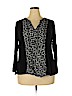 Lucky Brand Black 3/4 Sleeve Top Size 2X - photo 1