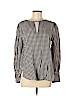 Loft design by... 100% Cotton Gray Long Sleeve Blouse Size M - photo 1