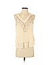 Skies Are Blue 100% Polyester Ivory Sleeveless Blouse Size S (petite) - photo 1