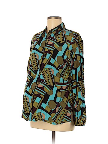 A Pea in the Pod Long Sleeve Silk Top (view 1)