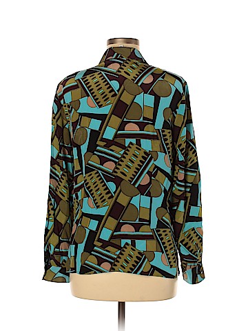 A Pea in the Pod Long Sleeve Silk Top (view 2)