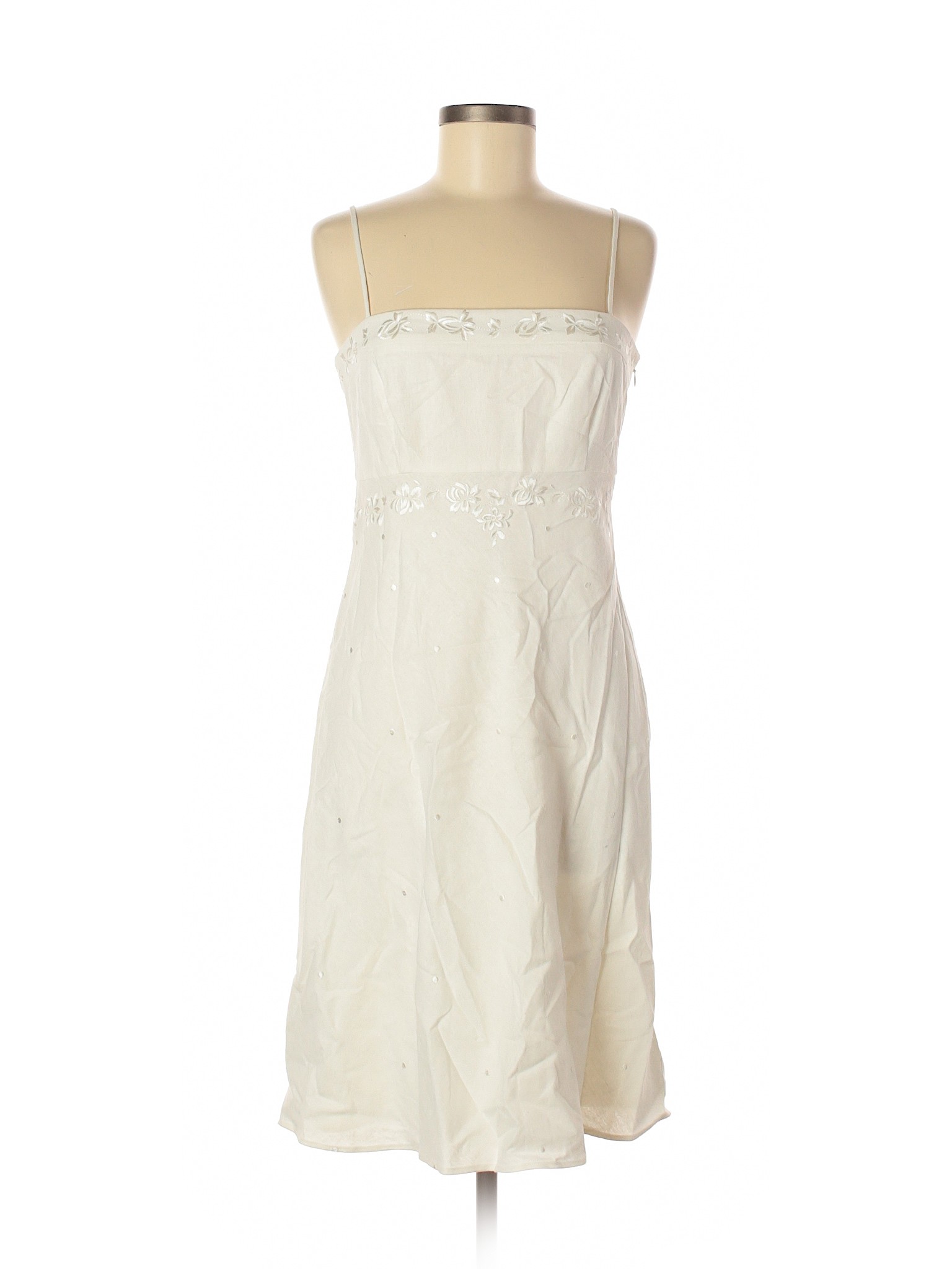 Ann Taylor Factory Solid White Casual Dress Size 8 (Petite) - 52% off ...