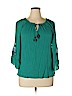 Vintage America Blues Teal 3/4 Sleeve Top Size XL - photo 1