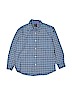 Gap 100% Cotton Plaid Blue Long Sleeve Button-Down Shirt Size 7 - 8 - photo 1
