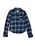 Abercrombie 100% Cotton Plaid Blue Long Sleeve Button-Down Shirt Size XL (kids) - photo 1