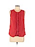 Banana Republic Factory Store 100% Polyester Red Sleeveless Blouse Size M (petite) - photo 1
