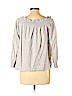 Ann Taylor LOFT 100% Cotton Gray Long Sleeve Blouse Size L (petite) - photo 2