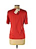 RENA LANGE Orange Short Sleeve Silk Top Size L - photo 2