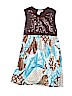 Lipstik Girls Print Brown Dress Size S (kids) - photo 1