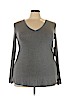 Halogen Gray Long Sleeve Top Size XXL - photo 1