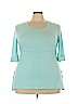 Simply Noelle Blue 3/4 Sleeve Top Size XXL - photo 1