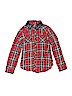 Justice 100% Cotton Red Long Sleeve Button-Down Shirt Size 10 - photo 1
