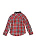 Justice 100% Cotton Red Long Sleeve Button-Down Shirt Size 10 - photo 2