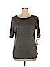 Lularoe 100% Cotton Gray 3/4 Sleeve T-Shirt Size 3X - photo 1