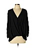 Lush 100% Polyester Black 3/4 Sleeve Blouse Size XL - photo 1