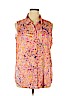 Liz Claiborne 100% Polyester Orange Sleeveless Blouse Size XL - photo 1
