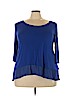Ellen Tracy Blue 3/4 Sleeve Top Size 2X - photo 1
