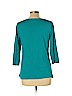 Ann Taylor LOFT Outlet 100% Cotton Blue 3/4 Sleeve Top Size L - photo 2