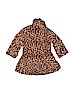 Pluot 100% Polyester Animal Print Tan Coat Size 4 - photo 2