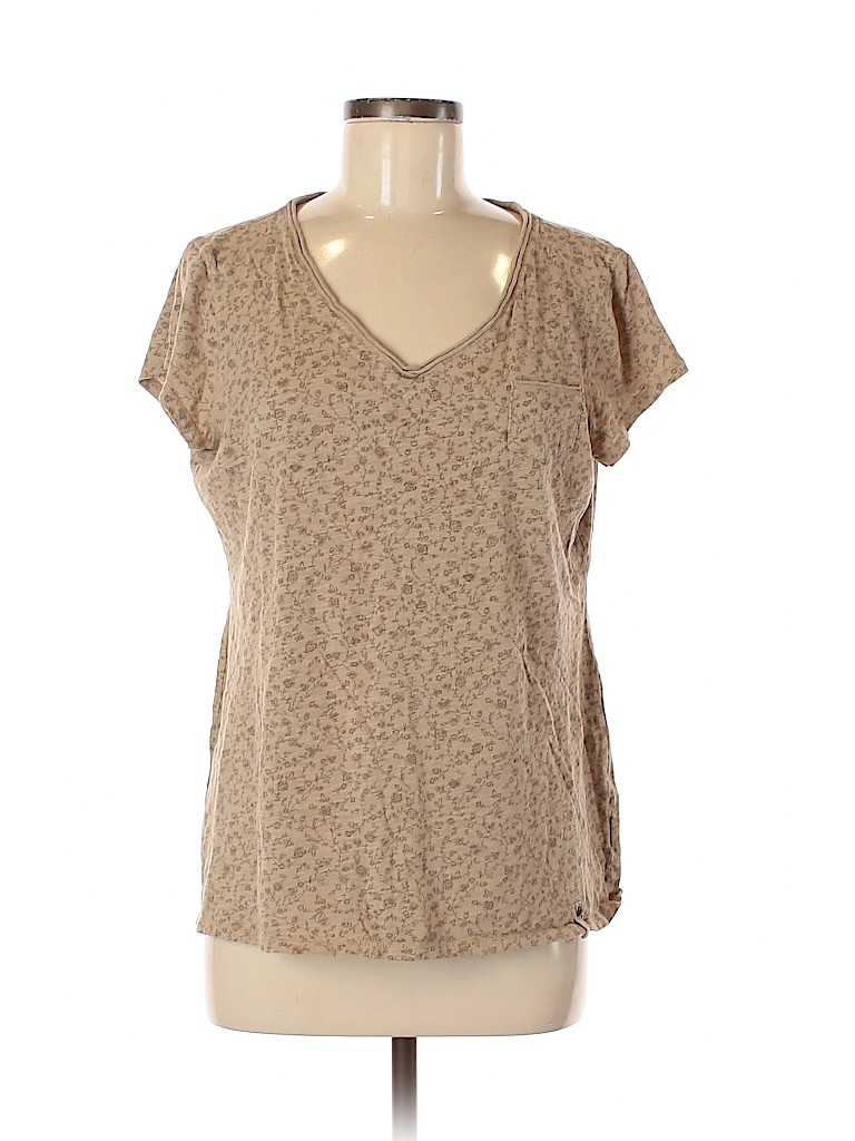 Ruff Hewn 100% Cotton Animal Print Tan Short Sleeve T-Shirt Size XL ...