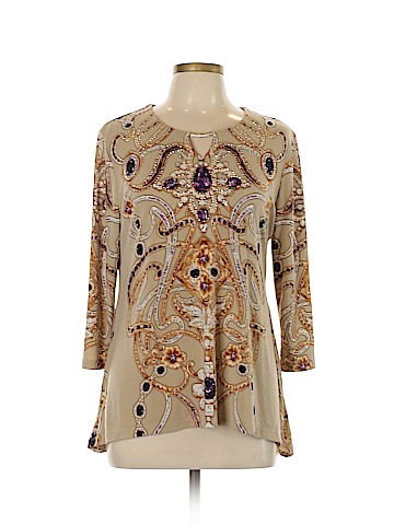 JM Collection 3/4 Sleeve Top (view 1)