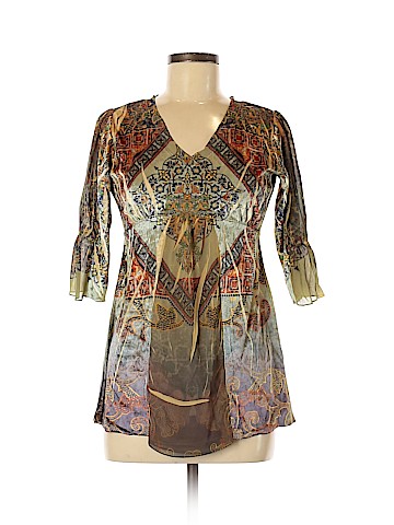 Live and Let Live 3/4 Sleeve Blouse (view 1)