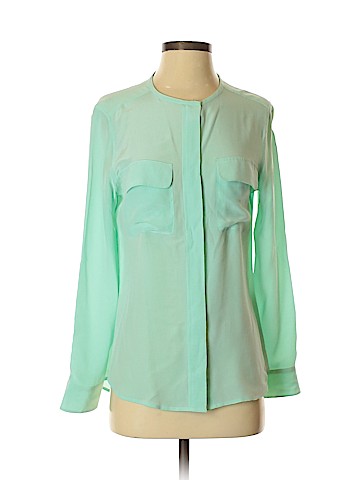 Equipment Long Sleeve Silk Top (view 1)
