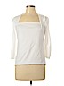 Lafayette 148 New York White 3/4 Sleeve Top Size M - photo 1