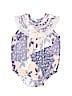 Mimi & Maggie 100% Cotton Print Ivory Short Sleeve Outfit Size 6-9 mo - photo 1