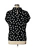 Ann Taylor 100% Polyester Black Short Sleeve Blouse Size XL (petite) - photo 2