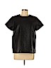 Topshop 100% Polyester Black Short Sleeve Blouse Size 8 - photo 1