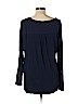 Merona 100% Rayon Blue Long Sleeve Blouse Size XL - photo 2