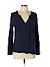 Merona 100% Rayon Blue Long Sleeve Blouse Size XL - photo 1