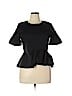 Veronica Beard Black Short Sleeve Blouse Size 12 - photo 1