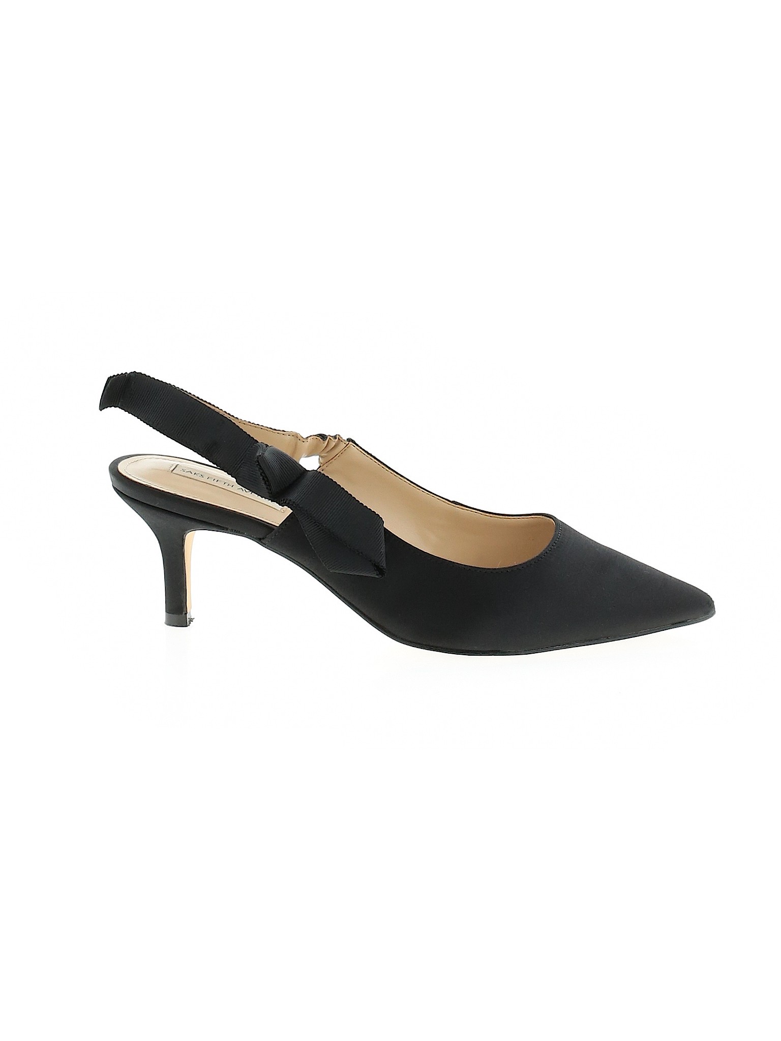 Saks Fifth Avenue Solid Black Heels Size 10 - 80% off | thredUP