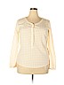 Merona 100% Polyester Ivory Long Sleeve Blouse Size XL - photo 1