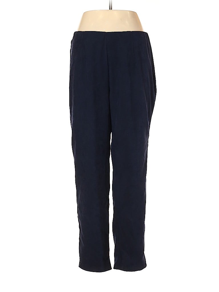 Susan Graver Solid Blue Dress Pants Size L - 89% off | thredUP