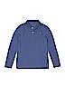 Crewcuts 100% Cotton Solid Blue Long Sleeve Polo Size 8 - photo 1