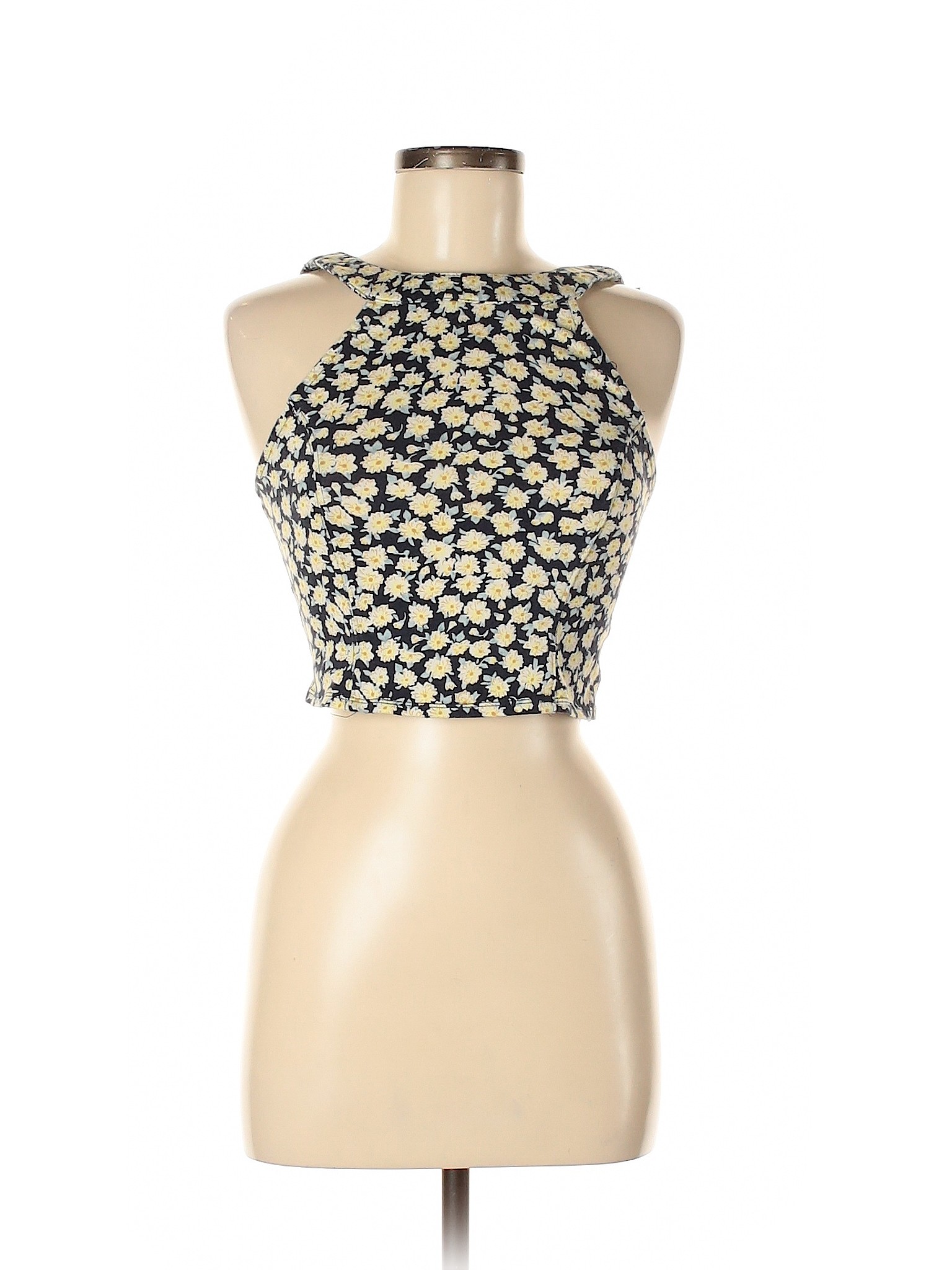 Kimchi Blue Floral Yellow Blue Tank Top Size M - 73% off | thredUP