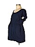 Oh Baby By Motherhood 100% Rayon Blue Short Sleeve Top Size L - photo 1