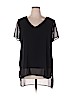 Vince Camuto 100% Polyester Black Short Sleeve Blouse Size XL - photo 1