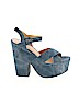 Wild Diva Blue Heels Size 7 1/2 - photo 1