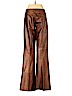 Cache 100% Leather Brown Leather Pants Size 4 - photo 2