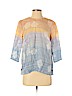 J.jill 100% Linen Blue 3/4 Sleeve Blouse Size XS (petite) - photo 1