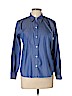 Liz Claiborne 100% Cotton Blue Long Sleeve Button-Down Shirt Size 12 (petite) - photo 1