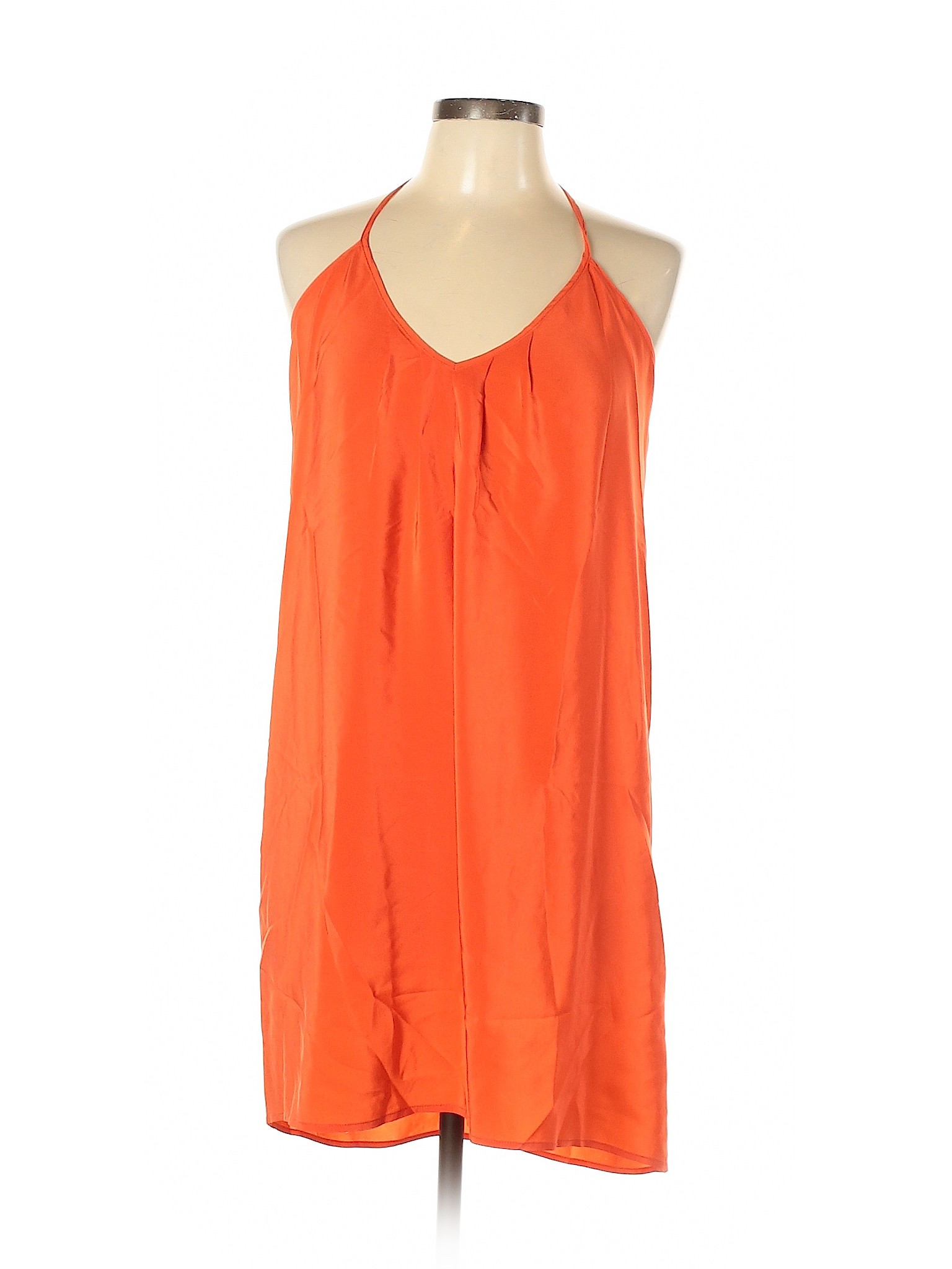 Amanda Uprichard 100% Silk Solid Orange Casual Dress Size L - 86% off ...