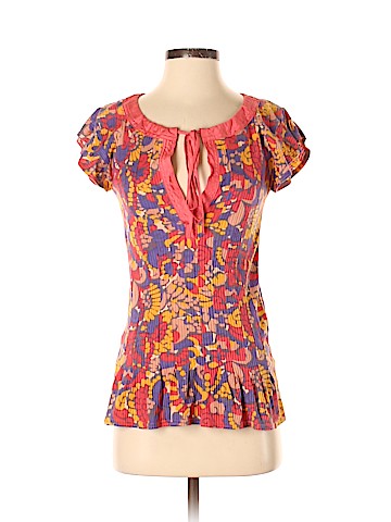 Marc by Marc Jacobs Short Sleeve Silk Top (view 1)