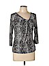 Ann Taylor Gray 3/4 Sleeve Top Size L (petite) - photo 1