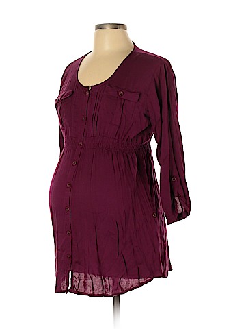 Rumor Has It! - Maternity 3/4 Sleeve Blouse (view 1)