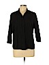 Joanna 100% Polyester Black 3/4 Sleeve Blouse Size L (petite) - photo 1